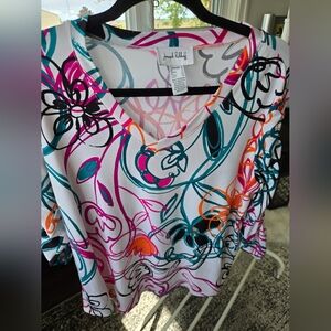 Joseph Ribkoff Multicolor Floral Top